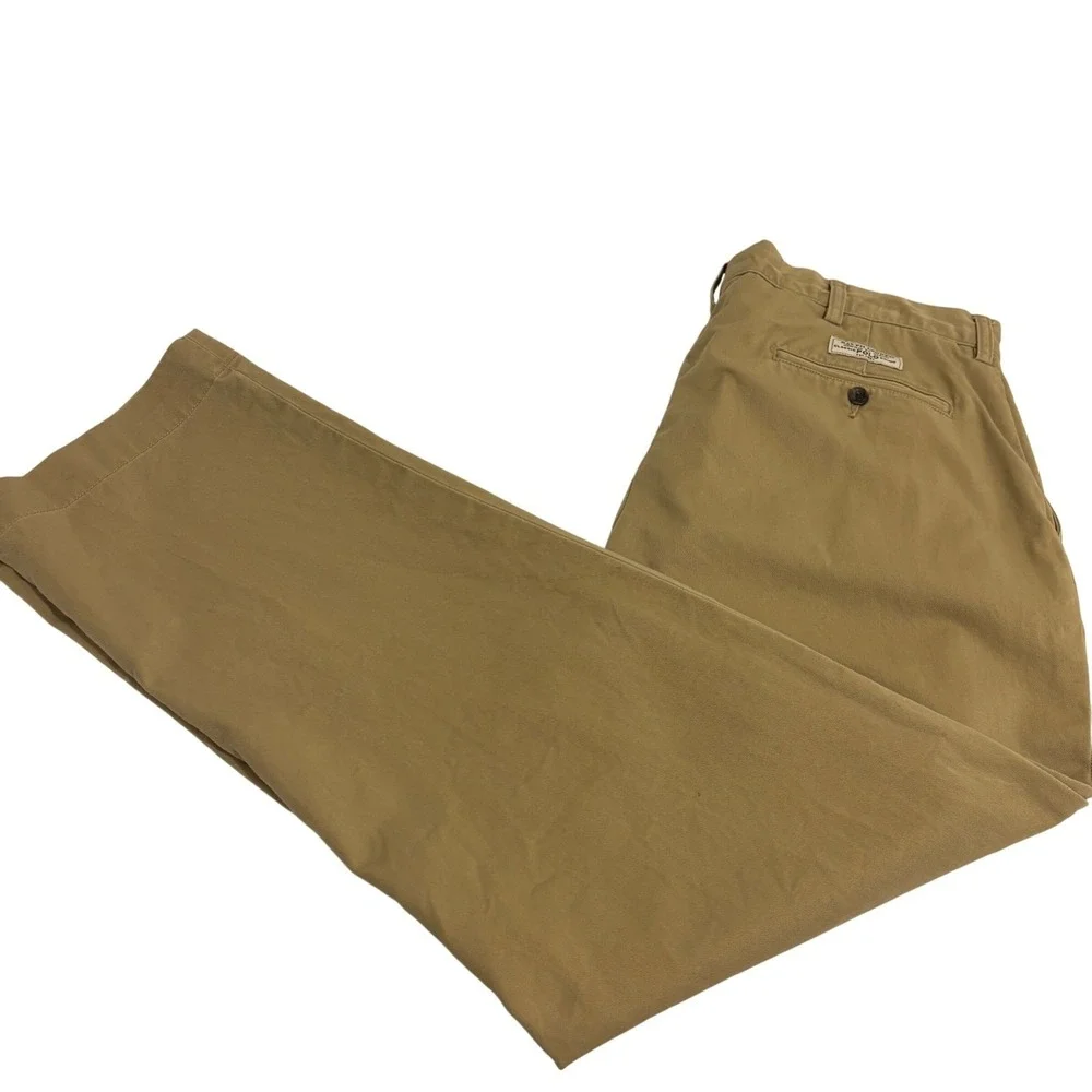 Polo Ralph Lauren Prospect Pant Mens 36W x 29L Tan Khaki Chino Cotton Twill